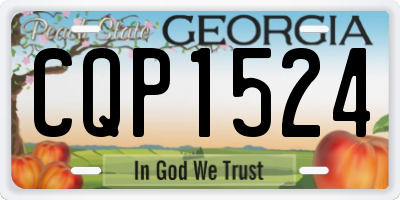 GA license plate CQP1524