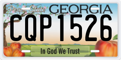 GA license plate CQP1526