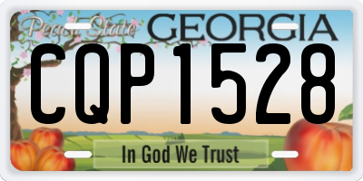 GA license plate CQP1528