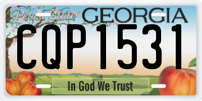 GA license plate CQP1531