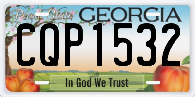 GA license plate CQP1532