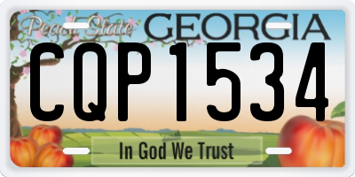 GA license plate CQP1534