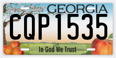 GA license plate CQP1535