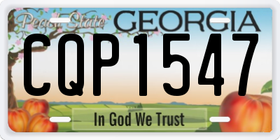 GA license plate CQP1547