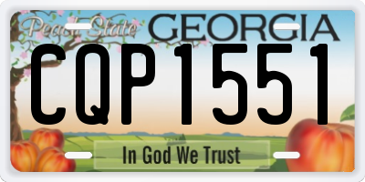 GA license plate CQP1551