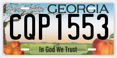 GA license plate CQP1553
