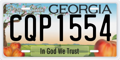 GA license plate CQP1554