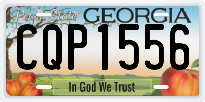 GA license plate CQP1556