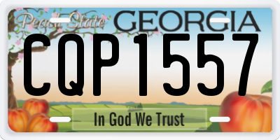 GA license plate CQP1557