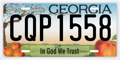 GA license plate CQP1558