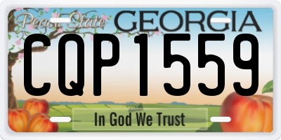 GA license plate CQP1559