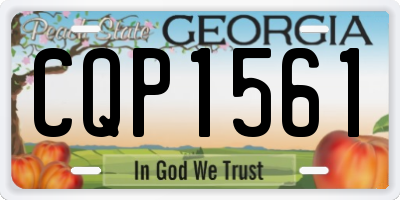 GA license plate CQP1561