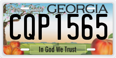GA license plate CQP1565