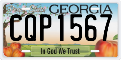 GA license plate CQP1567