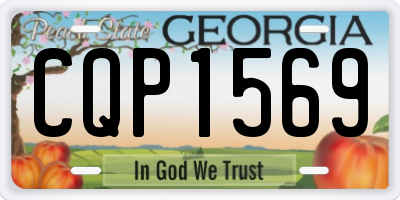 GA license plate CQP1569