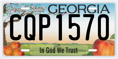 GA license plate CQP1570