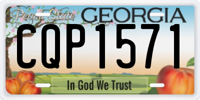 GA license plate CQP1571
