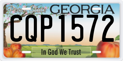 GA license plate CQP1572
