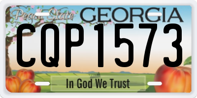 GA license plate CQP1573