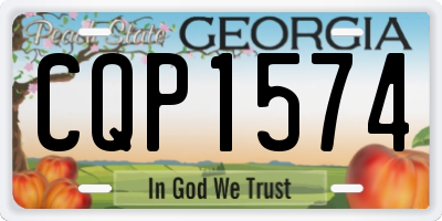 GA license plate CQP1574