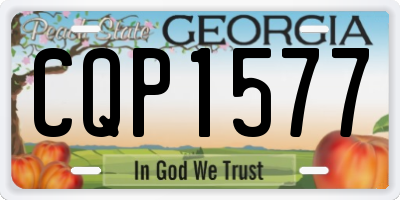 GA license plate CQP1577