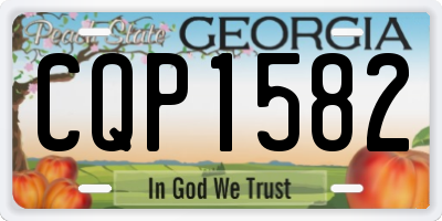 GA license plate CQP1582