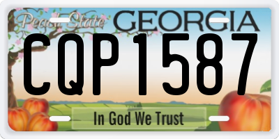 GA license plate CQP1587