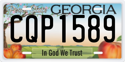 GA license plate CQP1589