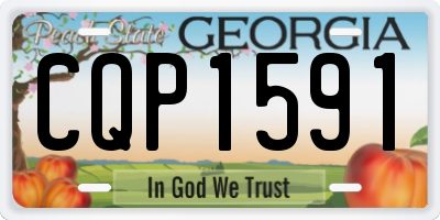 GA license plate CQP1591