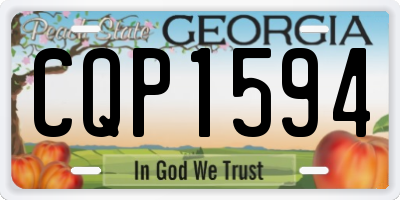 GA license plate CQP1594