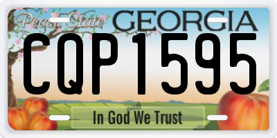 GA license plate CQP1595