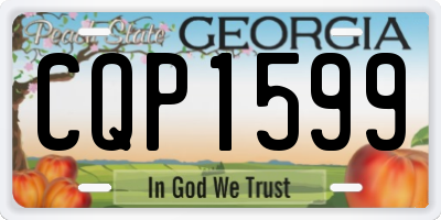 GA license plate CQP1599