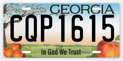 GA license plate CQP1615