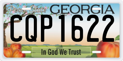 GA license plate CQP1622