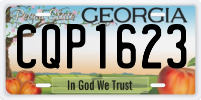 GA license plate CQP1623