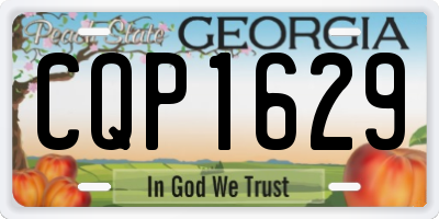 GA license plate CQP1629