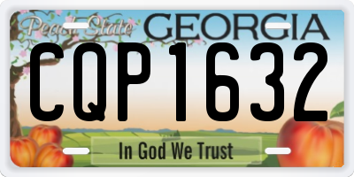 GA license plate CQP1632