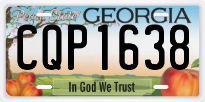 GA license plate CQP1638