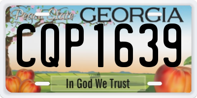 GA license plate CQP1639