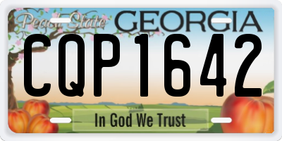GA license plate CQP1642