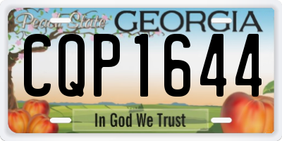 GA license plate CQP1644