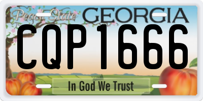 GA license plate CQP1666