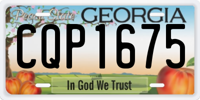 GA license plate CQP1675