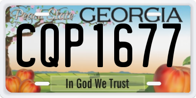 GA license plate CQP1677