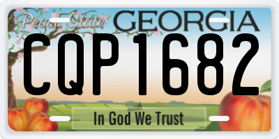 GA license plate CQP1682