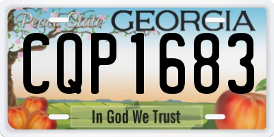 GA license plate CQP1683