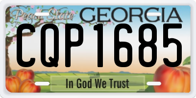 GA license plate CQP1685