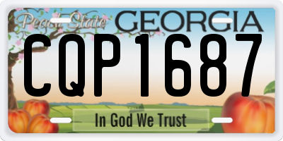 GA license plate CQP1687