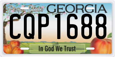 GA license plate CQP1688