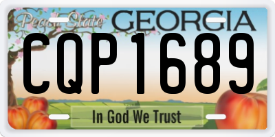 GA license plate CQP1689